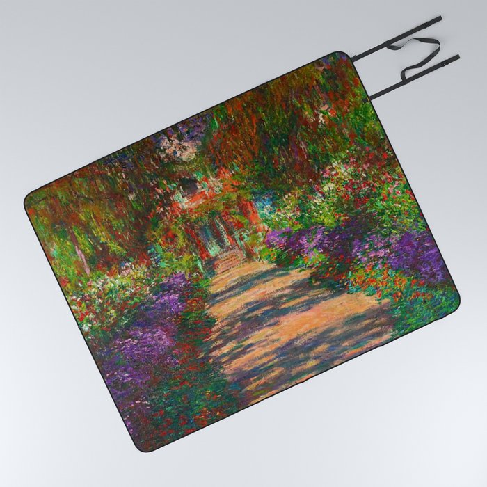 Claude Monet Garden At Giverny  Picnic Blanket