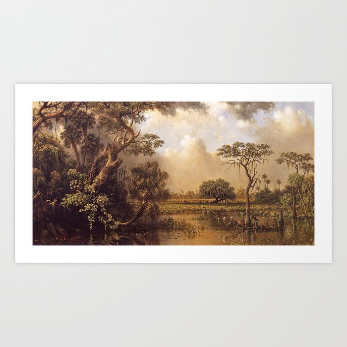 The Great Florida Marsh 1886 By Martin Johnson Heade | Reproduction Art Print