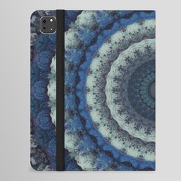 Blue floral mandala iPad Folio Case