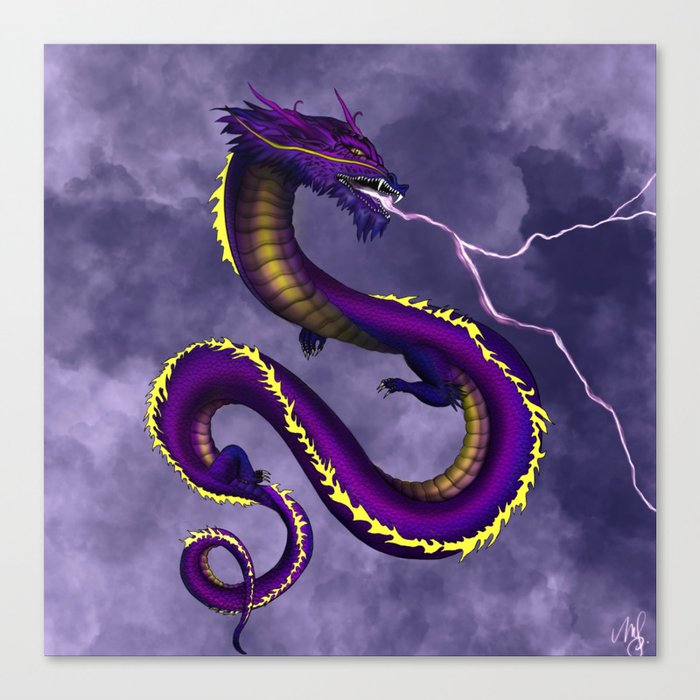 Lightning Dragon Canvas Print