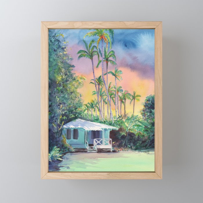 Dreams of Kauai Plantation Cottage Framed Mini Art Print