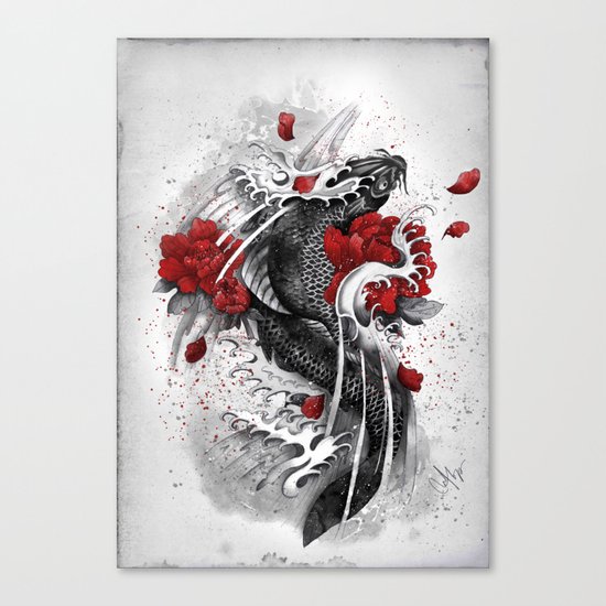 Black Koi Canvas Print