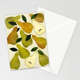 mediterranean pears watercolor Stationery Card
