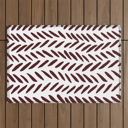 Knitting pattern - burgundy Outdoor Rug