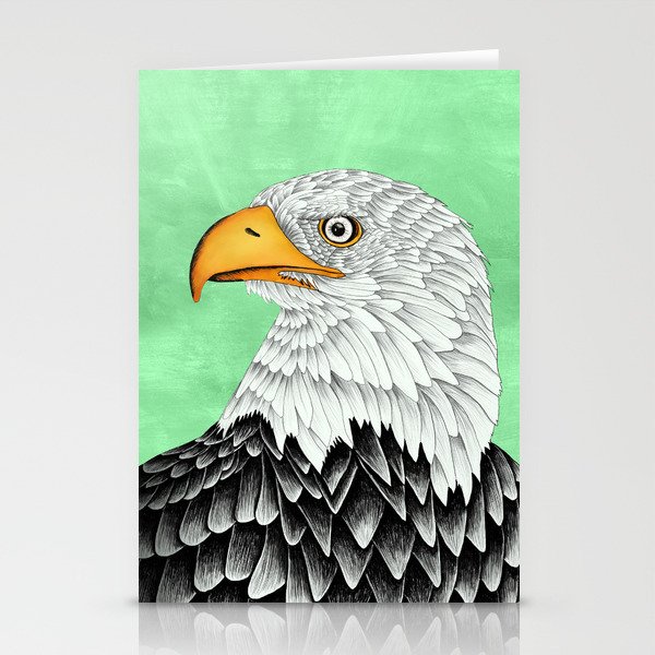Bald eagle drawing Stationery Cards
