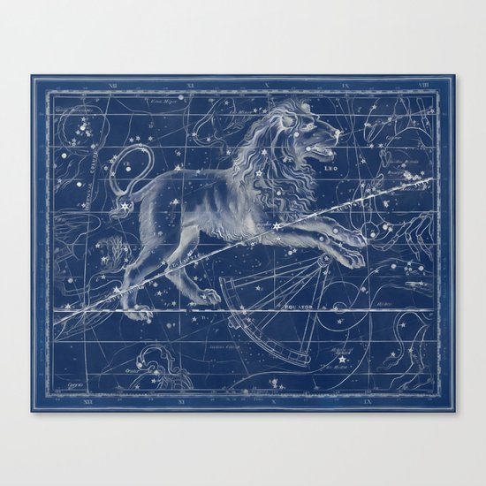 Leo sky star map Canvas Print