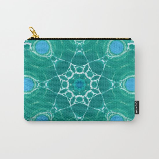 Cyan Star Mandala Carry-All Pouch
