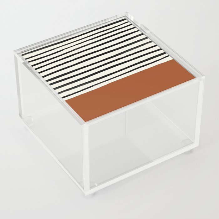 Burnt Orange x Stripes Acrylic Box