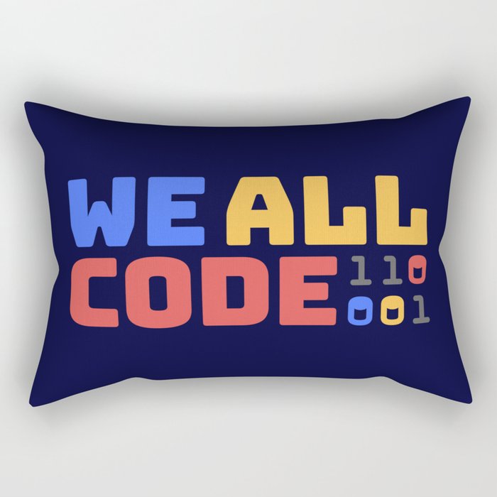 We All Code - Dark Rectangular Pillow