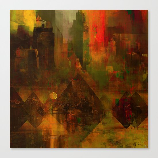 Pyramidal city Canvas Print