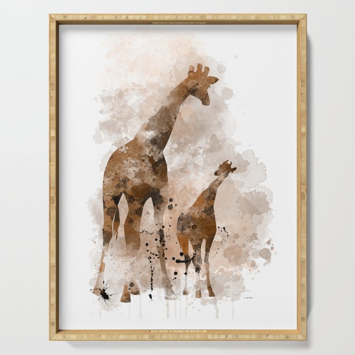 Giraffe and Baby Serving Tray