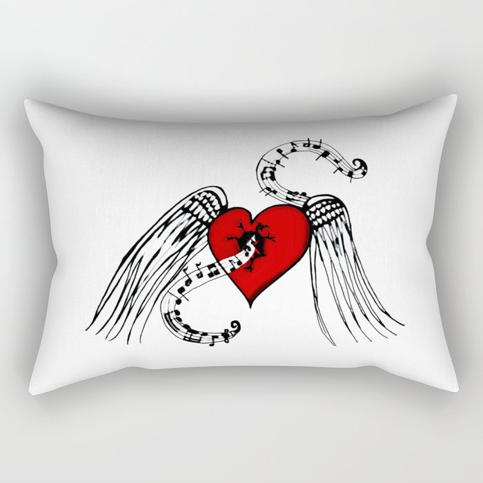 Heart Music Rectangular Pillow