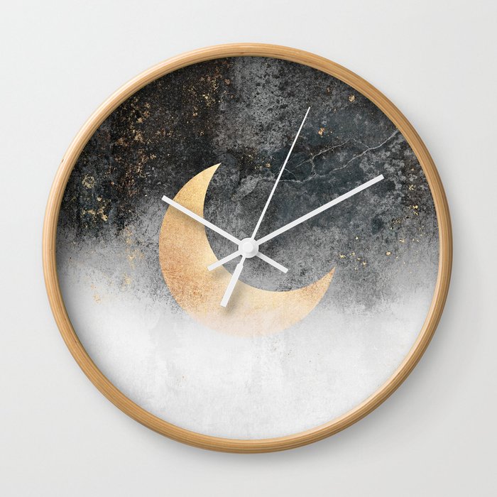 Crescent Moon Wall Clock
