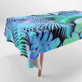 Tropical Fluorescent Palm Leaves Tablecloth