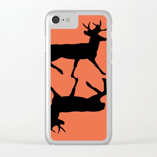 Deer orange Clear iPhone Case