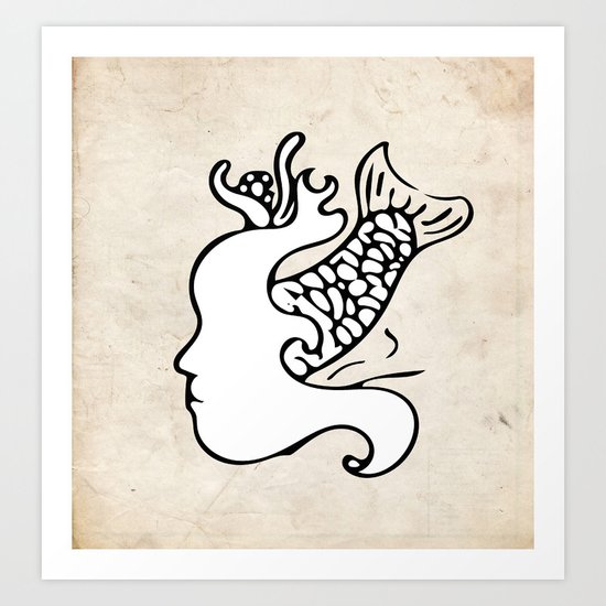 Koi Stuck In My Head Art Print By Theblueeyedblonde Society6