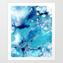 Aqua Dreams Abstract Art Print