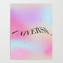 universe gradient psychedelic vintage abstract aura art Poster