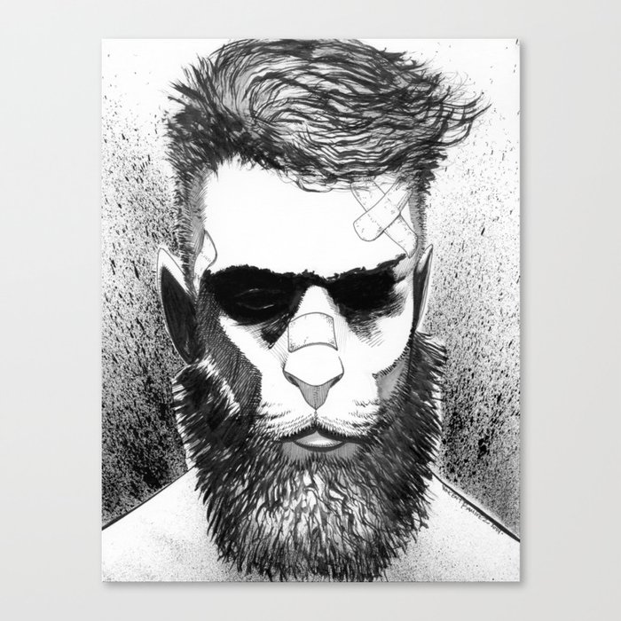 Lion man Canvas Print