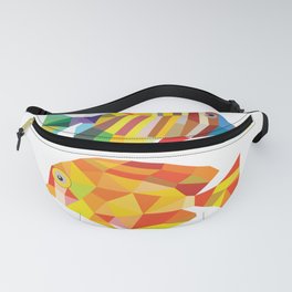 Tropical fishes Happy Multicolor artwork Fanny Pack