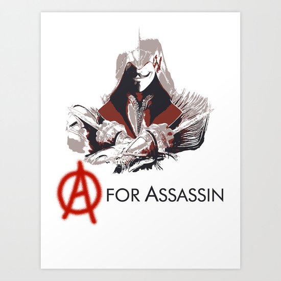 A for Assassin Art Print