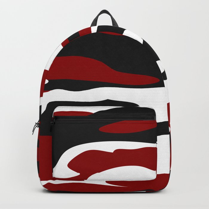 red and black backpack