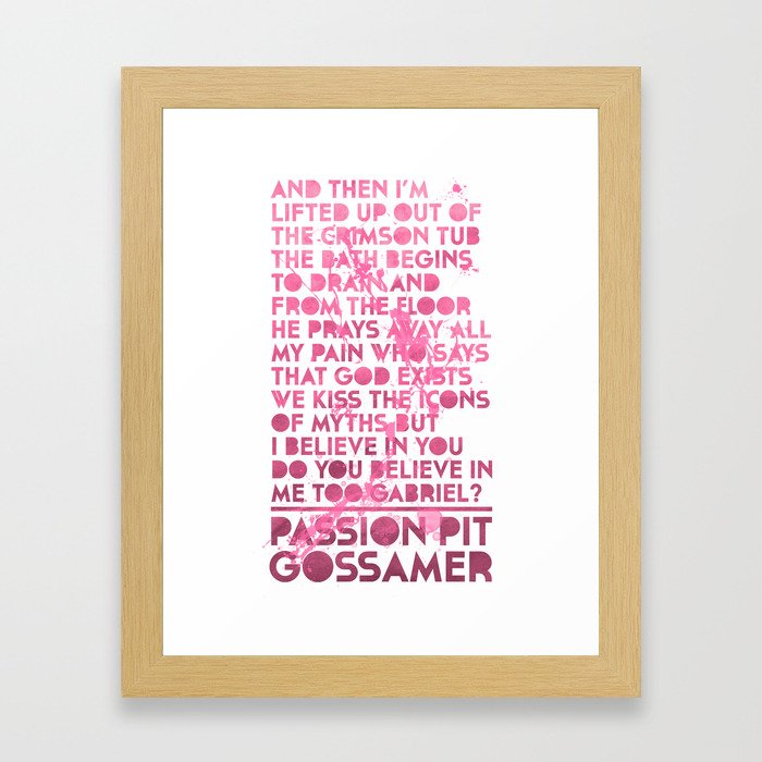 Passion Pit Gossamer Poster Framed Art Print