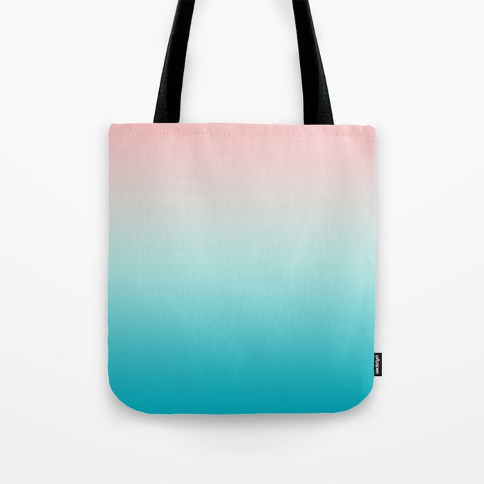 Pastel Ombre Millennial Pink Blue Teal Gradient Pattern Tote Bag by Art ...
