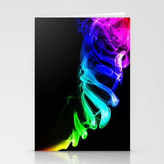 Rainbow smoke Stationery Cards