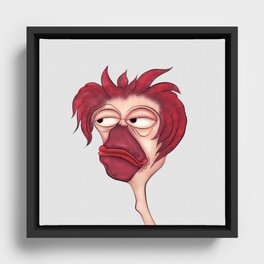 Man with red dreadlocks Framed Canvas