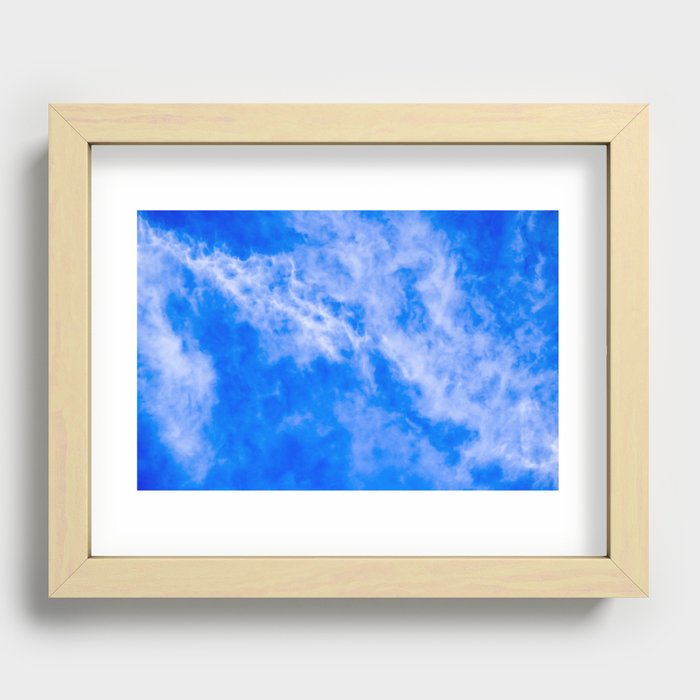 blue sky Recessed Framed Print