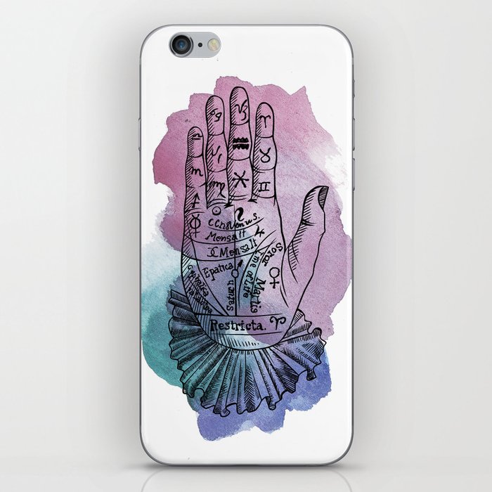 palmistry map iPhone Skin