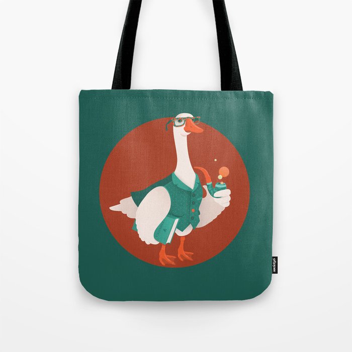 Animal Fashion: G is for Gorgeous Goose in Gilet and Glasses Tote Bag