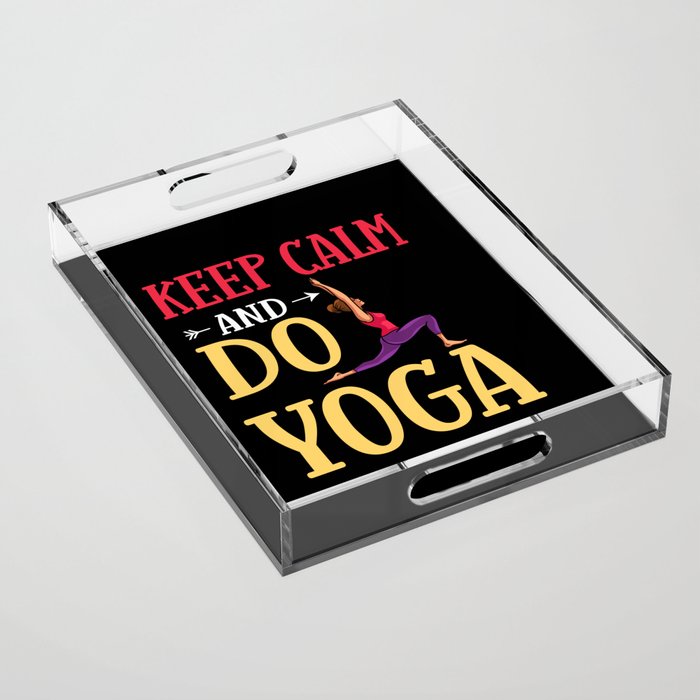 Yoga Unicorn Beginner Workout Quotes Meditation Acrylic Tray