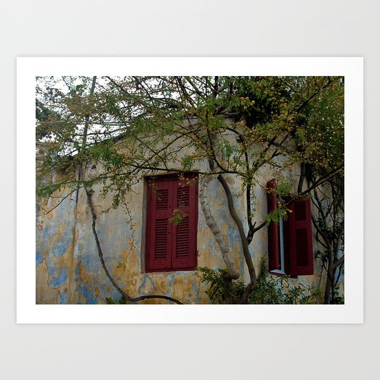 Greek Cottage Art Print