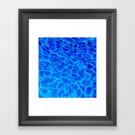 Blue Water Abstract Framed Art Print