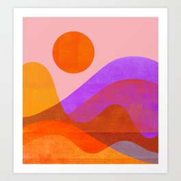 Abstraction_OCEAN_Beach_Wave_Minimalism_001 Art Print