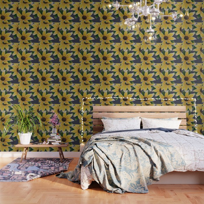 Handmade Sunflower Painting Wallpaper By Cosmicspacemermaid Society6