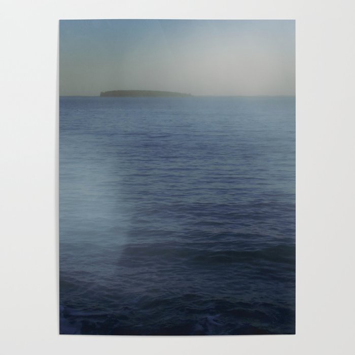 seascape abstract photograph no. 4 - long exposure coastal maine  Poster