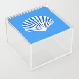 Blue Sea Scallop Shell Acrylic Box