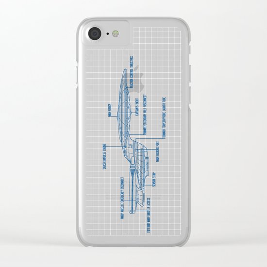 ENTERPRISE NCC-1701-D Clear iPhone Case