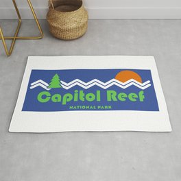 Capitol Reef National Park Retro Area & Throw Rug