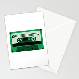 Green Cassette Tape Stationery Card