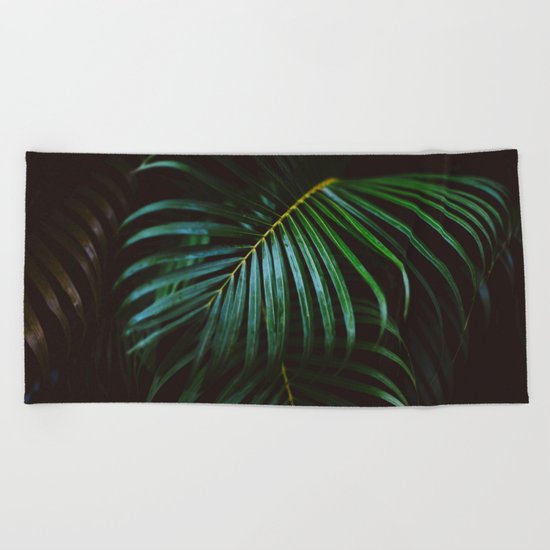 Tropical Palm Leaf Beach Towel