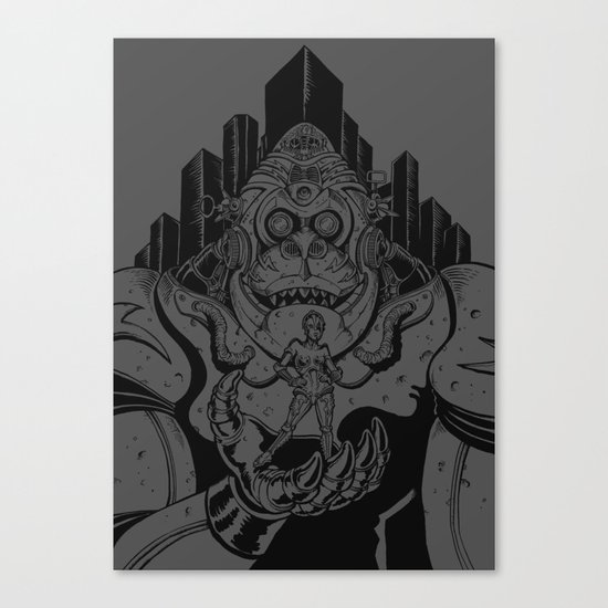 Kong-Bot in Metropolis Canvas Print
