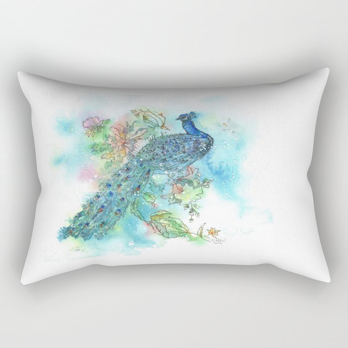 peacock Rectangular Pillow