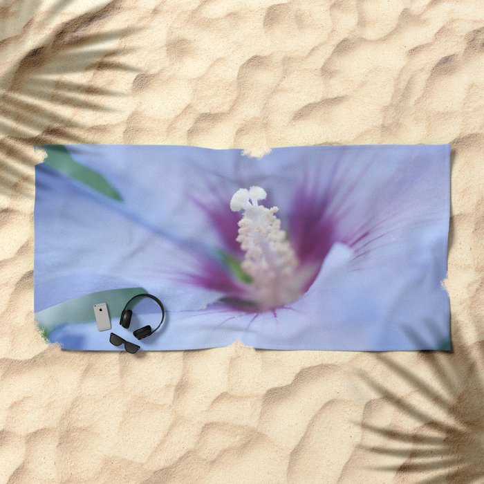 Soft Purple Hibiscus Flower 1 Art Society6 Beach Towel By