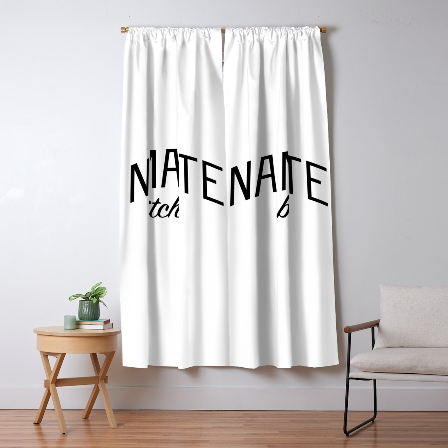 Namaste Bitches Funny Yoga Quote Blackout Curtain By Bickspics Society6