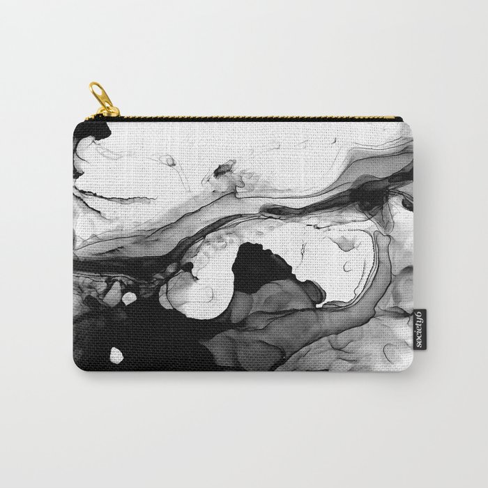 Soft Black Marble Carry-All Pouch