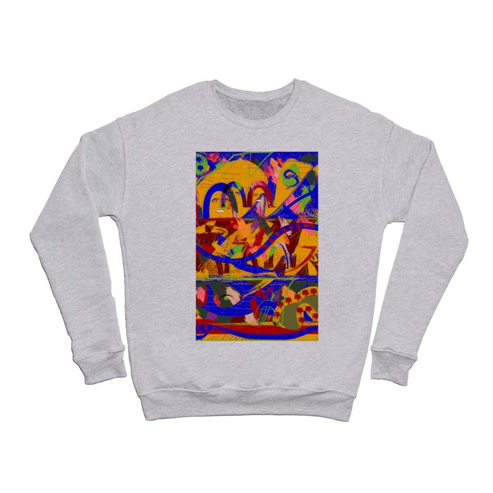 woman in abstract geometric digital art Crewneck Sweatshirt